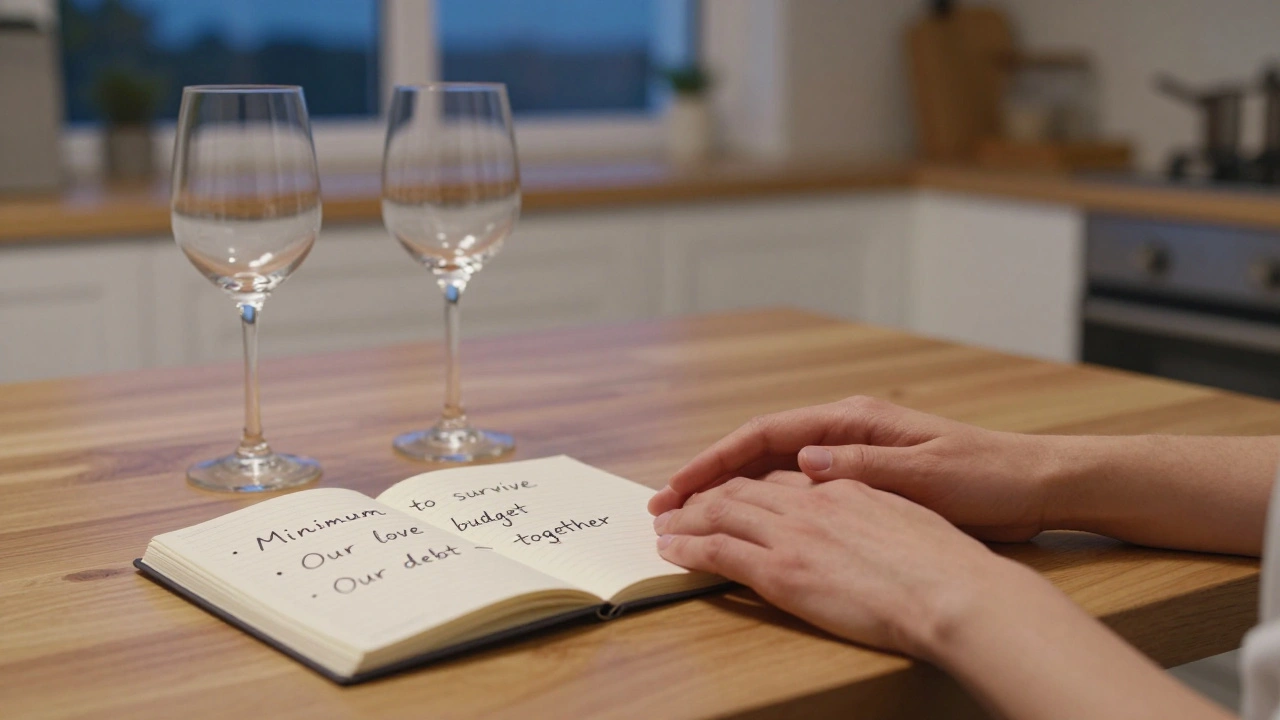 Twee handen op een tafel met een handgeschreven plan voor financiële samenwerking.